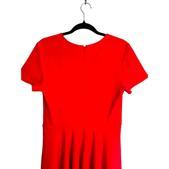 2/$30 Express Dress Medium Coral Red Flirty Hi-Low Hem Adorable Flowy Fabric - Picture 5 of 13